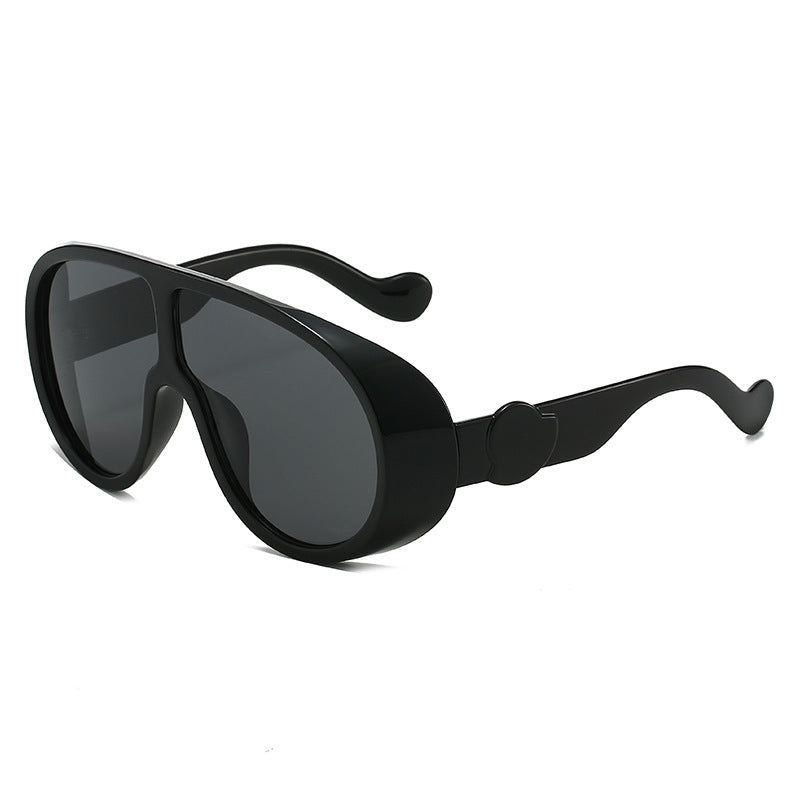 Damen extravagante Sonnenbrille mit stylishem transparenten Rahmen Karnz