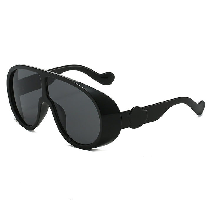 Damen extravagante Sonnenbrille mit stylishem transparenten Rahmen Karnz