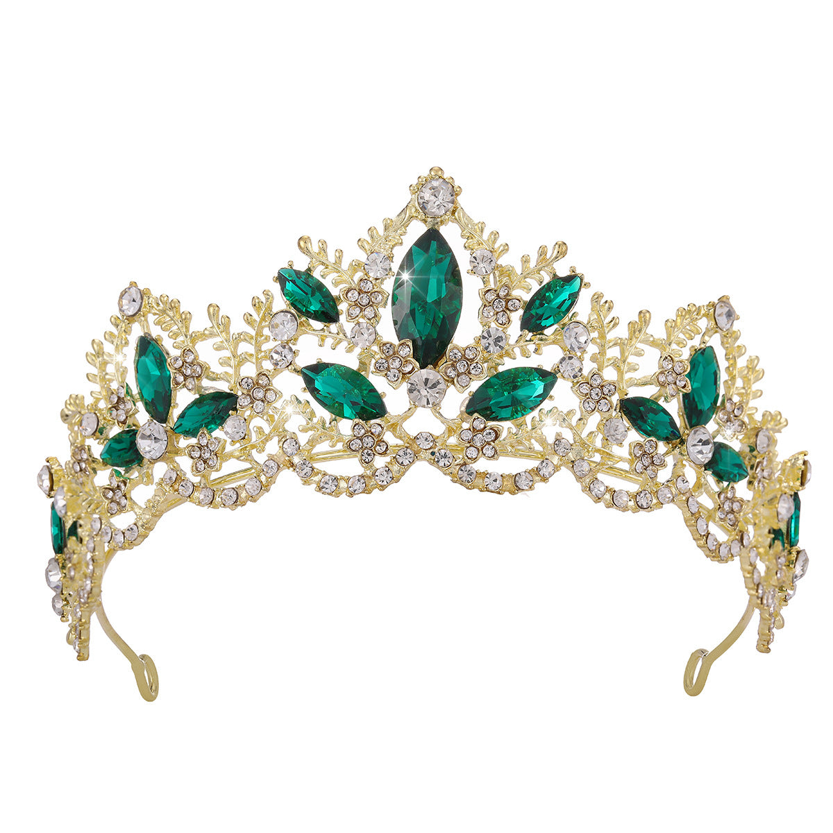 Damen Glamouröse Tiara mit funkelnden Kristallverzierungen Karnz