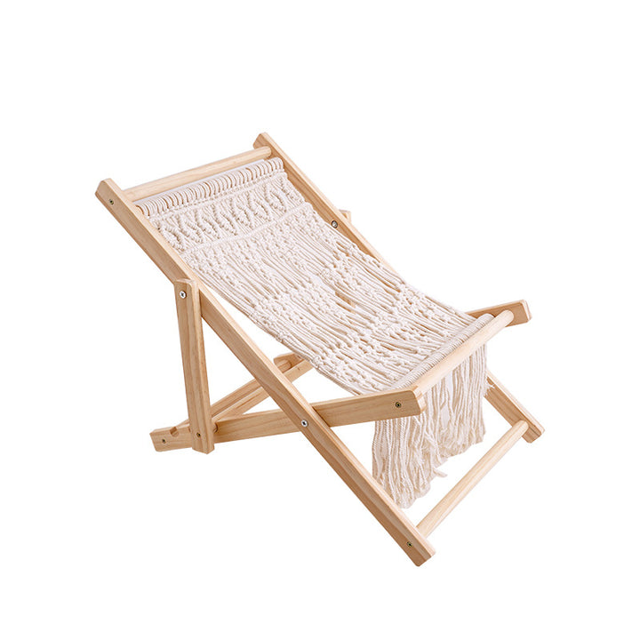 Makramee Klapp-Lounge-Stuhl Karnz