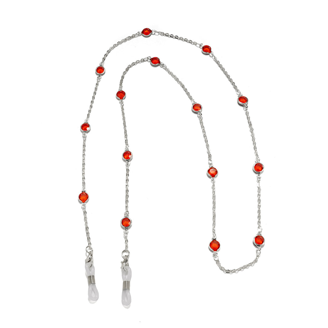 Elegante, mit Kristallen verzierte Brillen-Kette Karnz