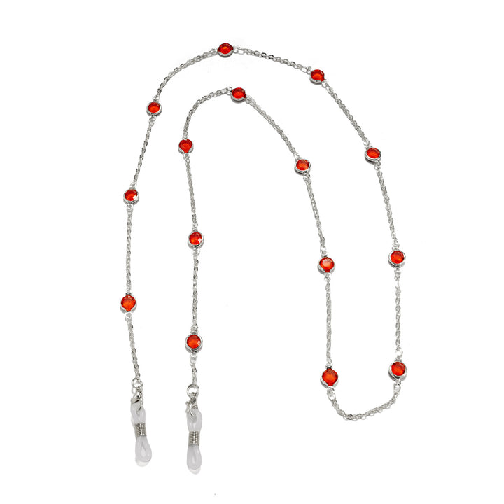Elegante, mit Kristallen verzierte Brillen-Kette Karnz