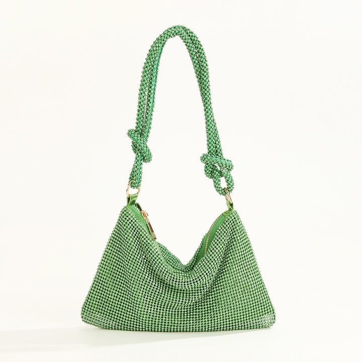 Rhinestone-besetzte Schultertasche