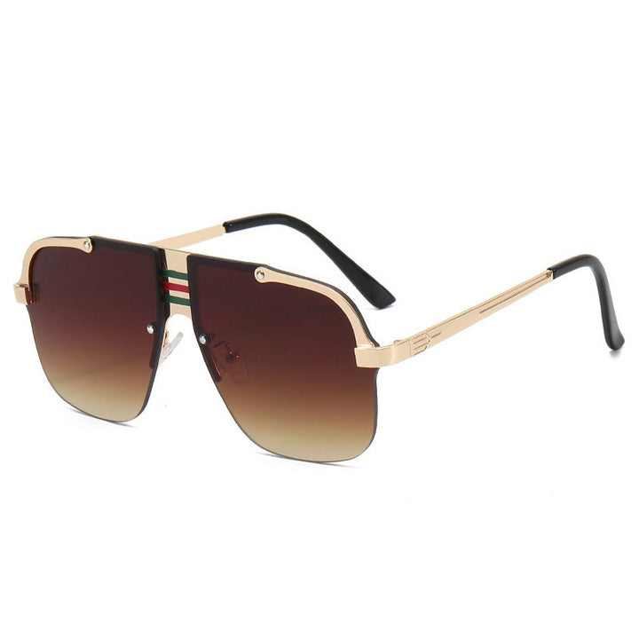 Damen Oversized Sonnenbrille mit einzigartigem, gradienten Gläsern und markantem Metallrahmen Karnz