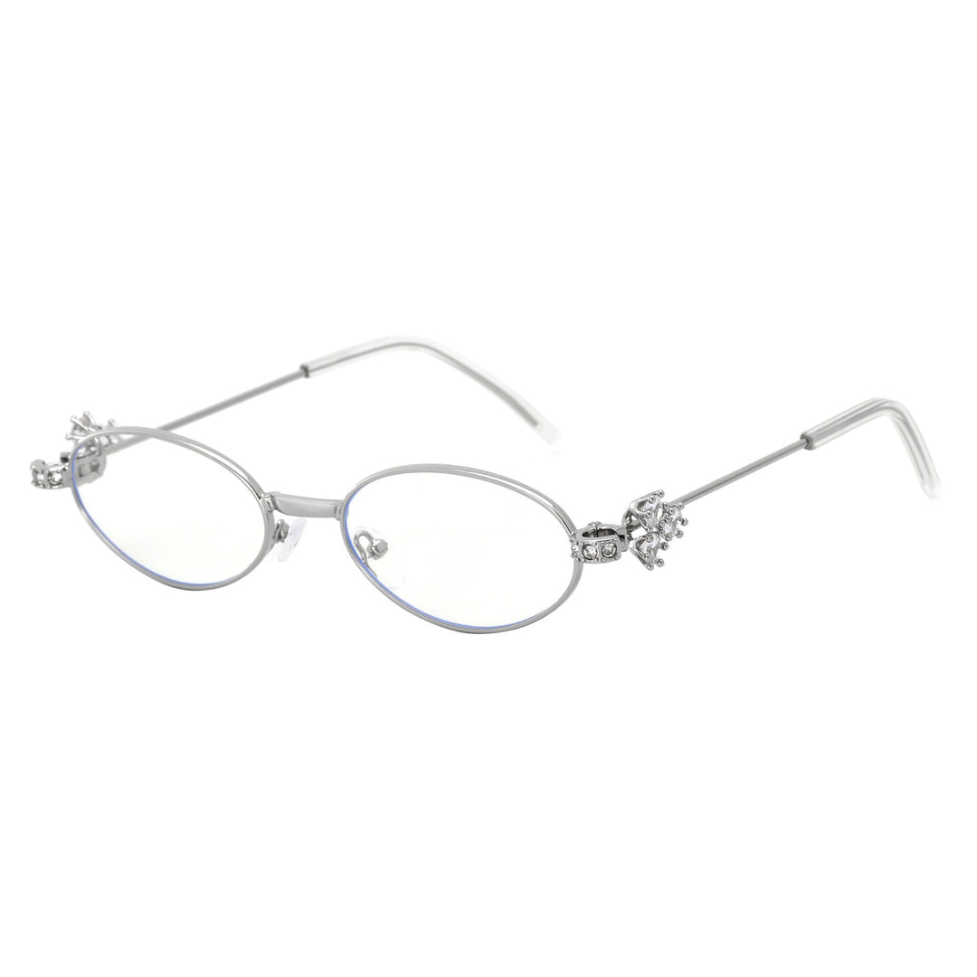 Damen Designer Sonnenbrille mit elegantem, verspiegeltem Rahmen und stilvollen Verzierungen Karnz