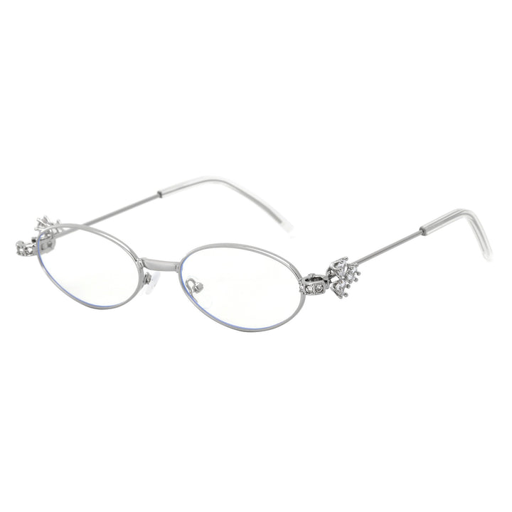 Damen Designer Sonnenbrille mit elegantem, verspiegeltem Rahmen und stilvollen Verzierungen Karnz