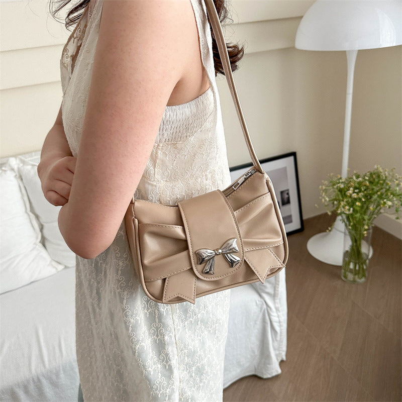 Elegante Schleifenakzent Schultertasche Karnz