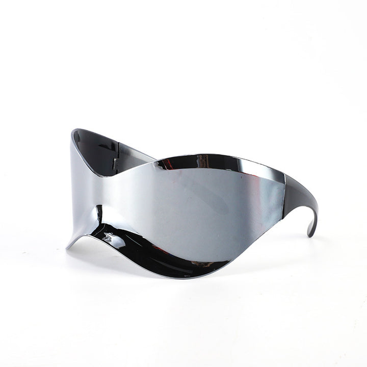 Damen futuristische Wellen-Sonnenbrille Karnz