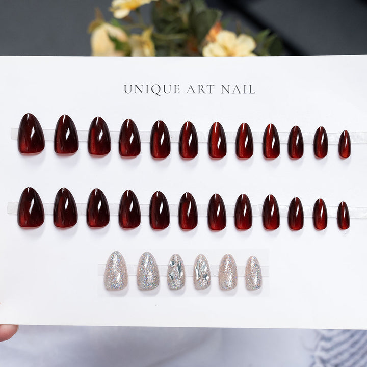 Hochglanz Press-On Nagelkunst