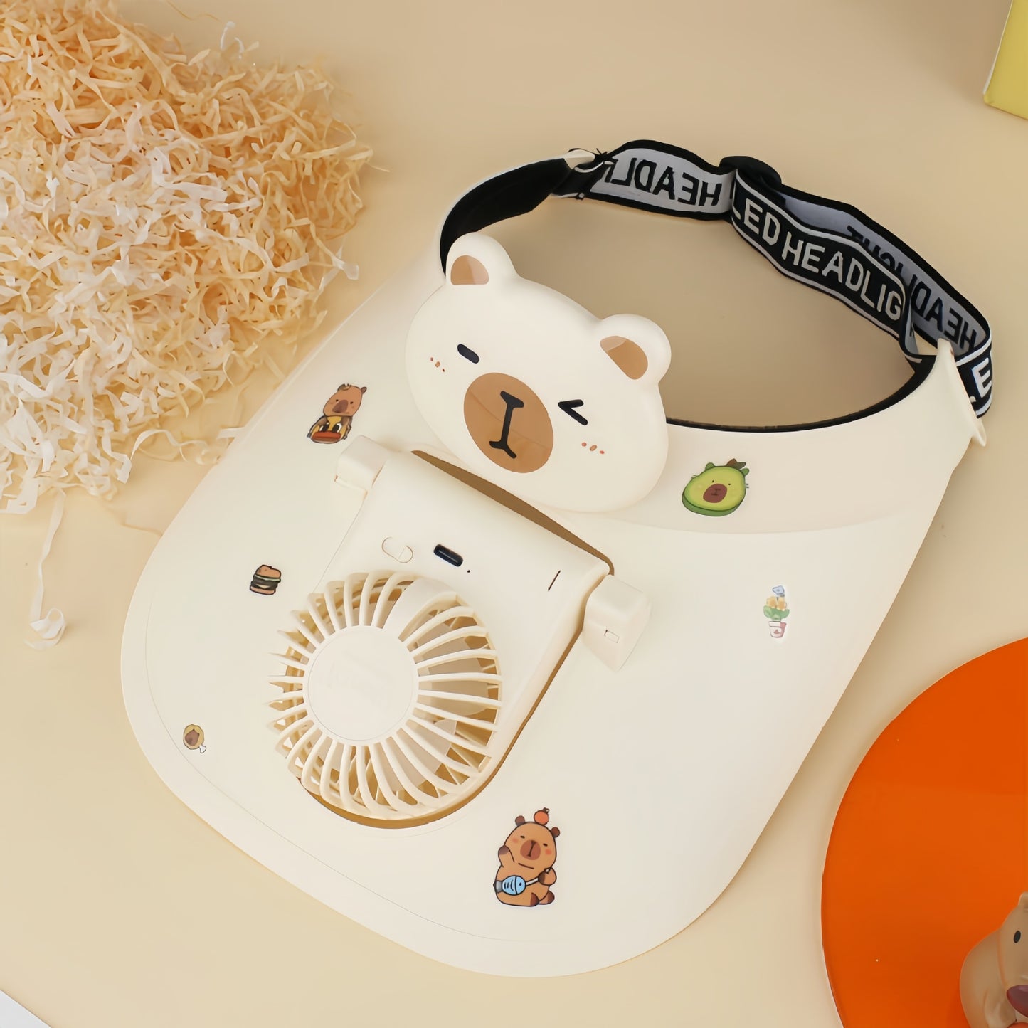 Damen Tragbarer Halsventilator mit niedlichem Bären-Design Karnz