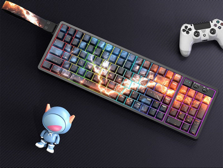 Anpassbare RGB Gaming-Tastatur mit künstlerischen Tastenabdeckungen Karnz