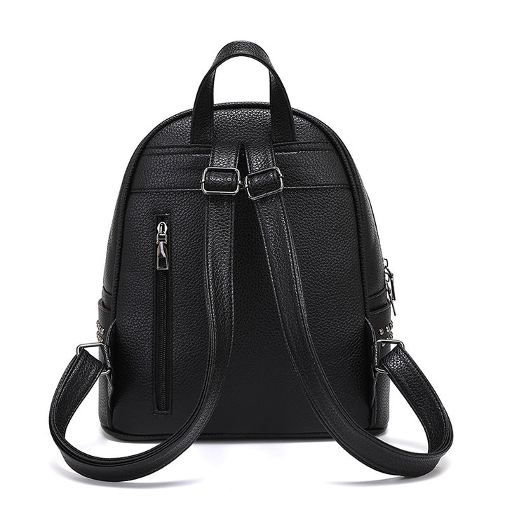 Nieten-Leder-Rucksack Karnz