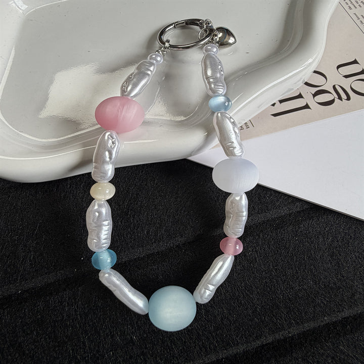 Elegante Perlen Charm Schlüsselanhänger Karnz 1790134705