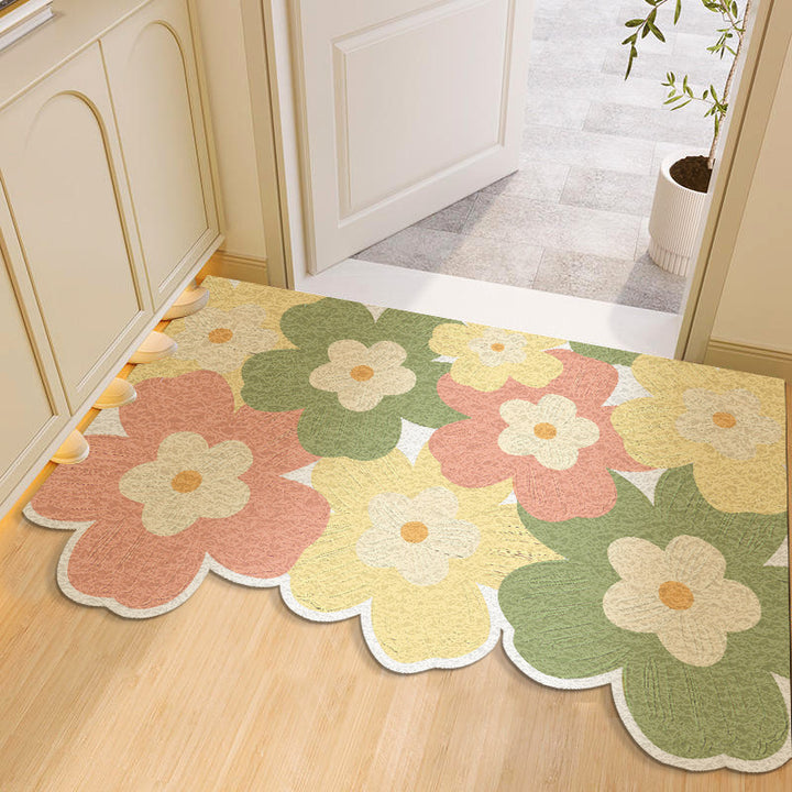 Florales Druck Dekorativer Teppich
