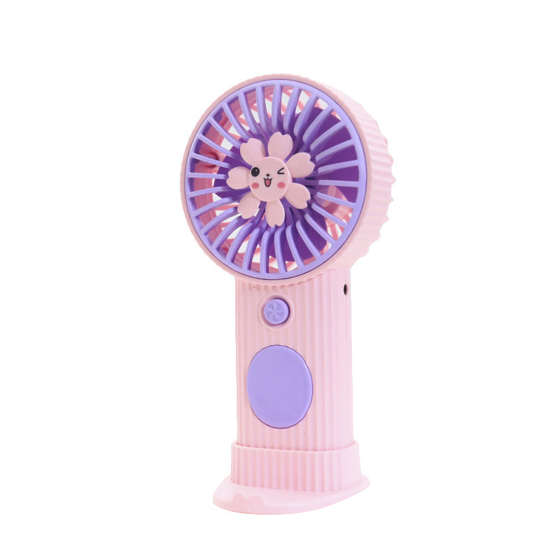 Damen Kompakter Handventilator mit Blumenmotiv Karnz