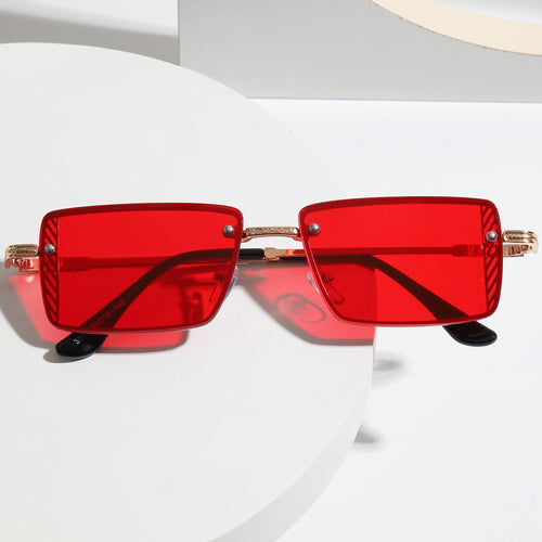 Damen Elegante quadratische Sonnenbrille mit raffinierten Rahmenakzenten Karnz