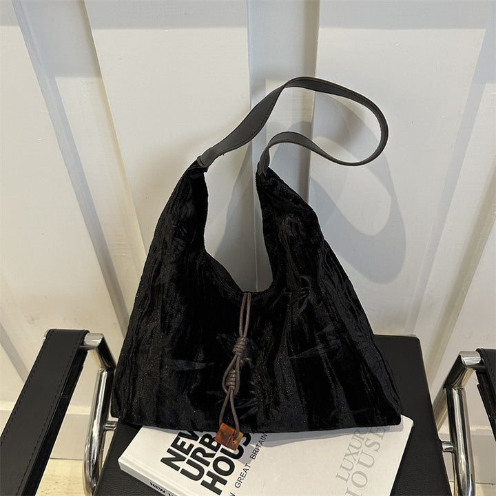 Vielseitige Samt Schultertasche Karnz