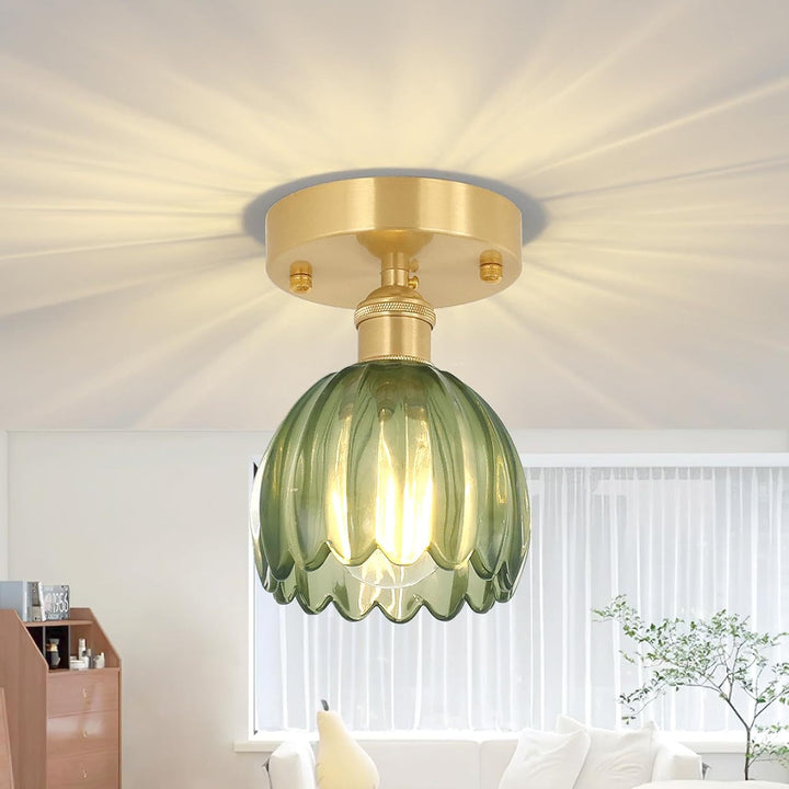 Elegante Glas Deckenleuchte