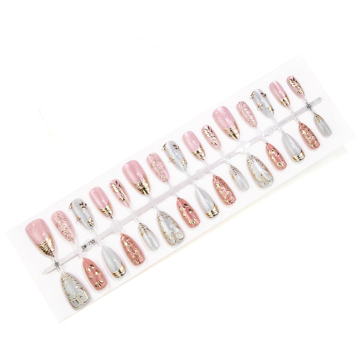 Luxuriöses Verziertes Press-On Nagelkunst Set