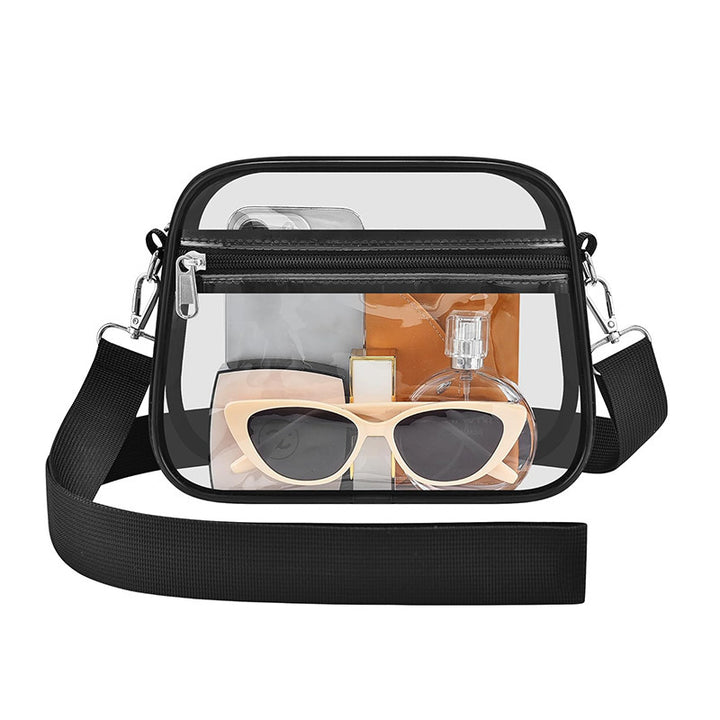 Durchsichtige Schultertasche mit Vielseitigen Fächern Karnz