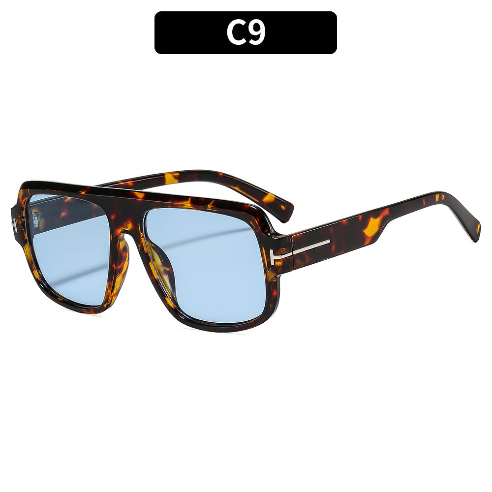 Übergroße rechteckige Sonnenbrille