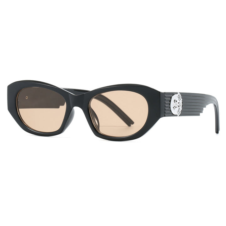 Damen Modische Sonnenbrille im auffälligen Design mit luxuriösen Rahmenelementen Karnz
