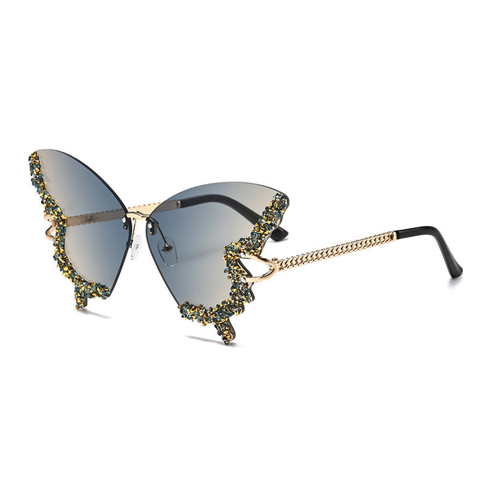 Glamouröse Schmetterlingsrahmen-Sonnenbrille