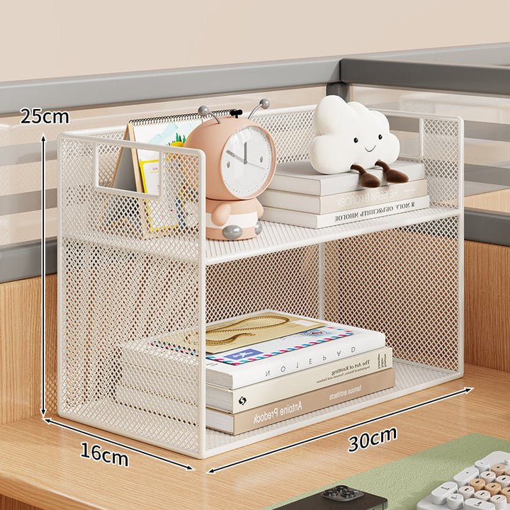Mesh Desktop Open-Shelf Organizer mit integrierten Griffen und Trennwänden