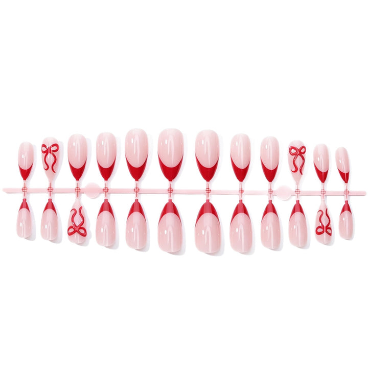 Elegantes Zweifarbige Press-On Nagel Set Karnz