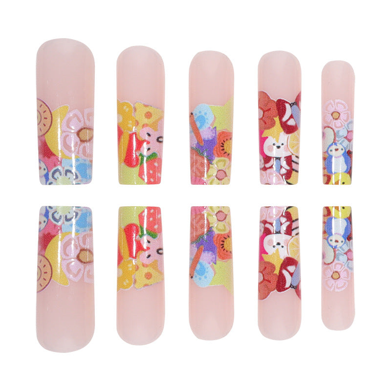 Künstlerische Blumenthemen-Nagelverlängerungen Karnz
