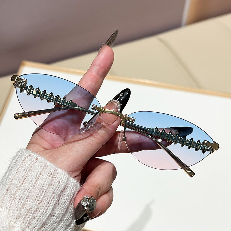 Damen modische Brille mit elegantem goldenen Rahmen Karnz