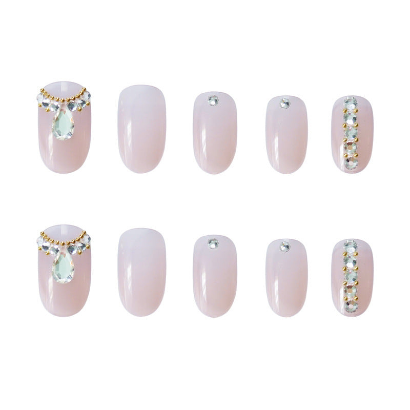 Künstlerische mit Strass verziert Press-On Nail Art