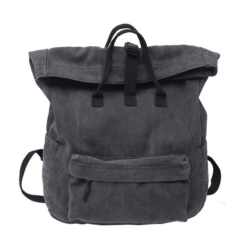 Stylische Roll-Top Canvas-Rucksack Karnz