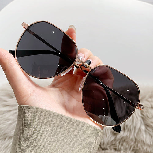 Damen katzenaugen Sonnenbrille mit elegantem Metallrahmen Karnz