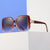 Damen elegante oversized Sonnenbrille mit luxuriösen Metallakzenten Karnz
