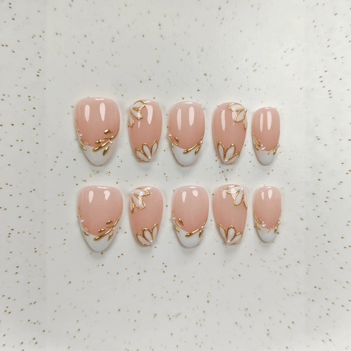 Elegantes Floral Design Press-On Nail Set