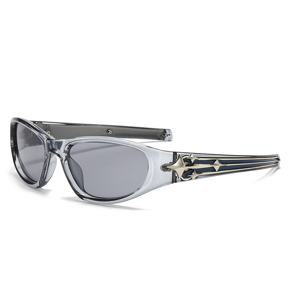 Damen Sportliche Sonnenbrille im modernen Design mit stylischem Metallrahmen Karnz