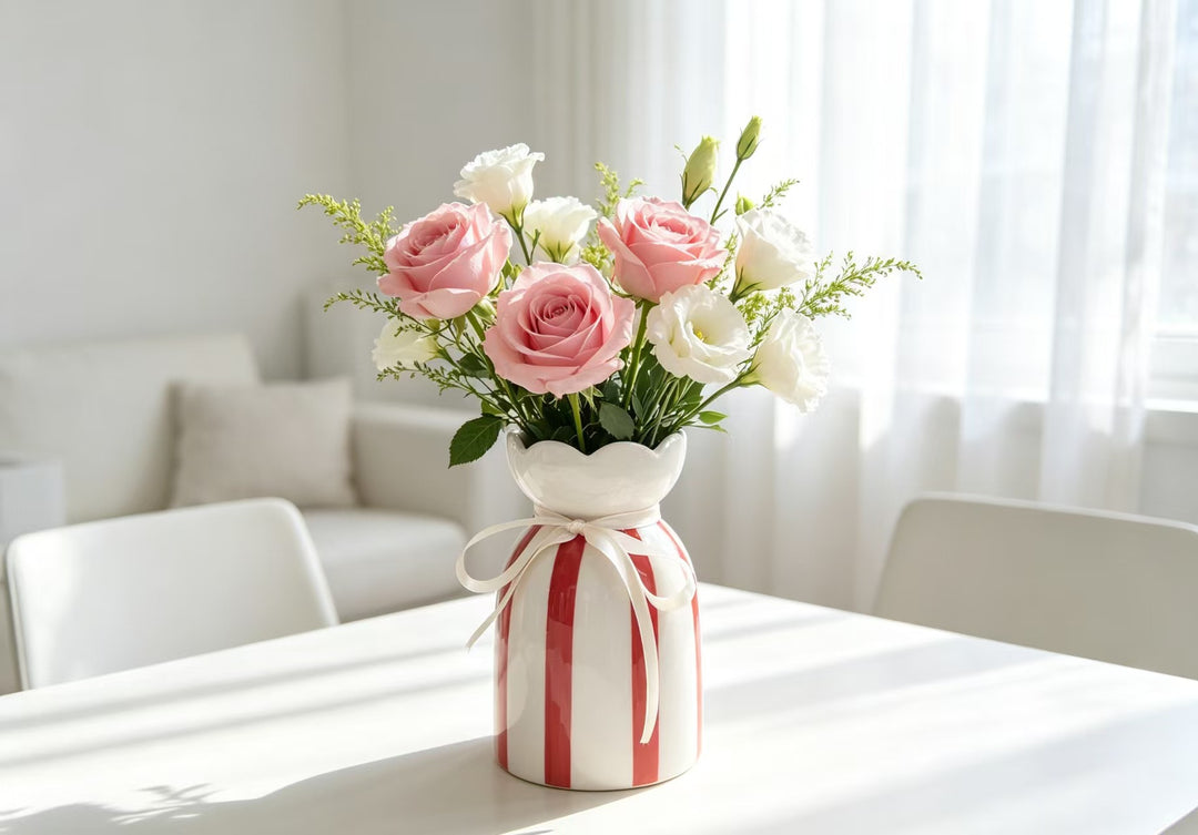 Elegante dekorative Blumenvasen Karnz
