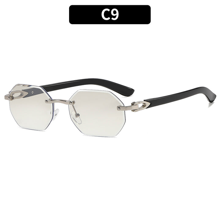 Achtkantige Sonnenbrille mit markanten Schildpatt-Akzenten