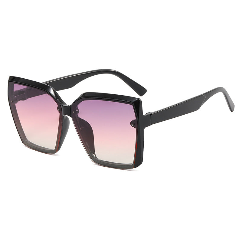 Damen Oversized Sonnenbrille mit modernem Schildpatt-Design Karnz