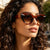 Damen modische Sonnenbrille mit einzigartigem Leoprint Karnz