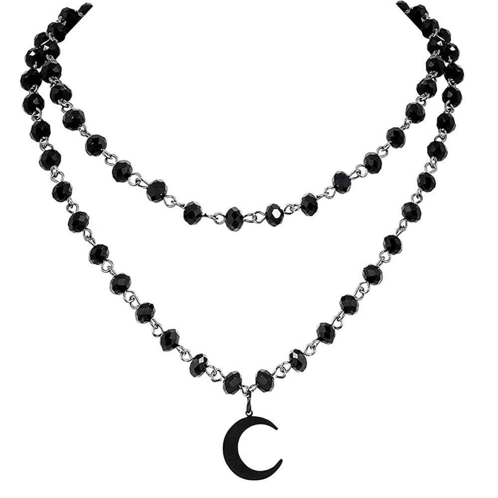 Schichteter Kristall-Mond Schmuckset Karnz