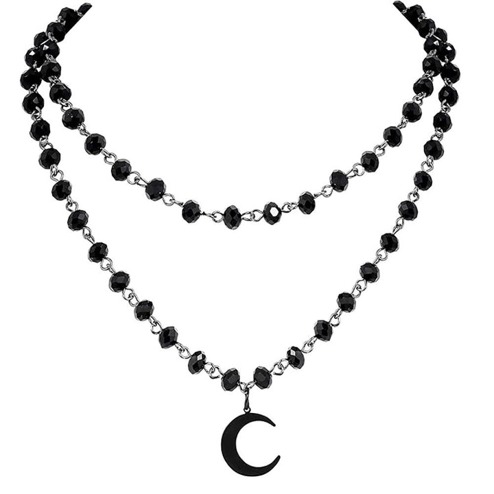 Schichteter Kristall-Mond Schmuckset Karnz