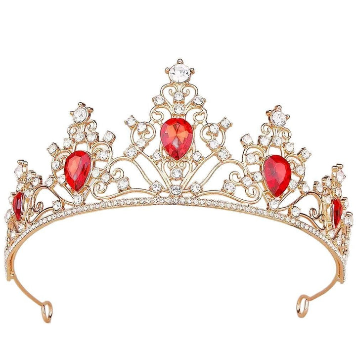 Mädchen Krone mit funkelnden Kristallen und elegantem Geburtstagsschärpen-Set Karnz