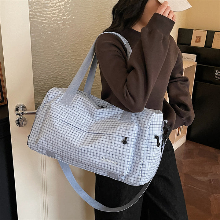 Gittermuster Reis-Dufflebag Karnz