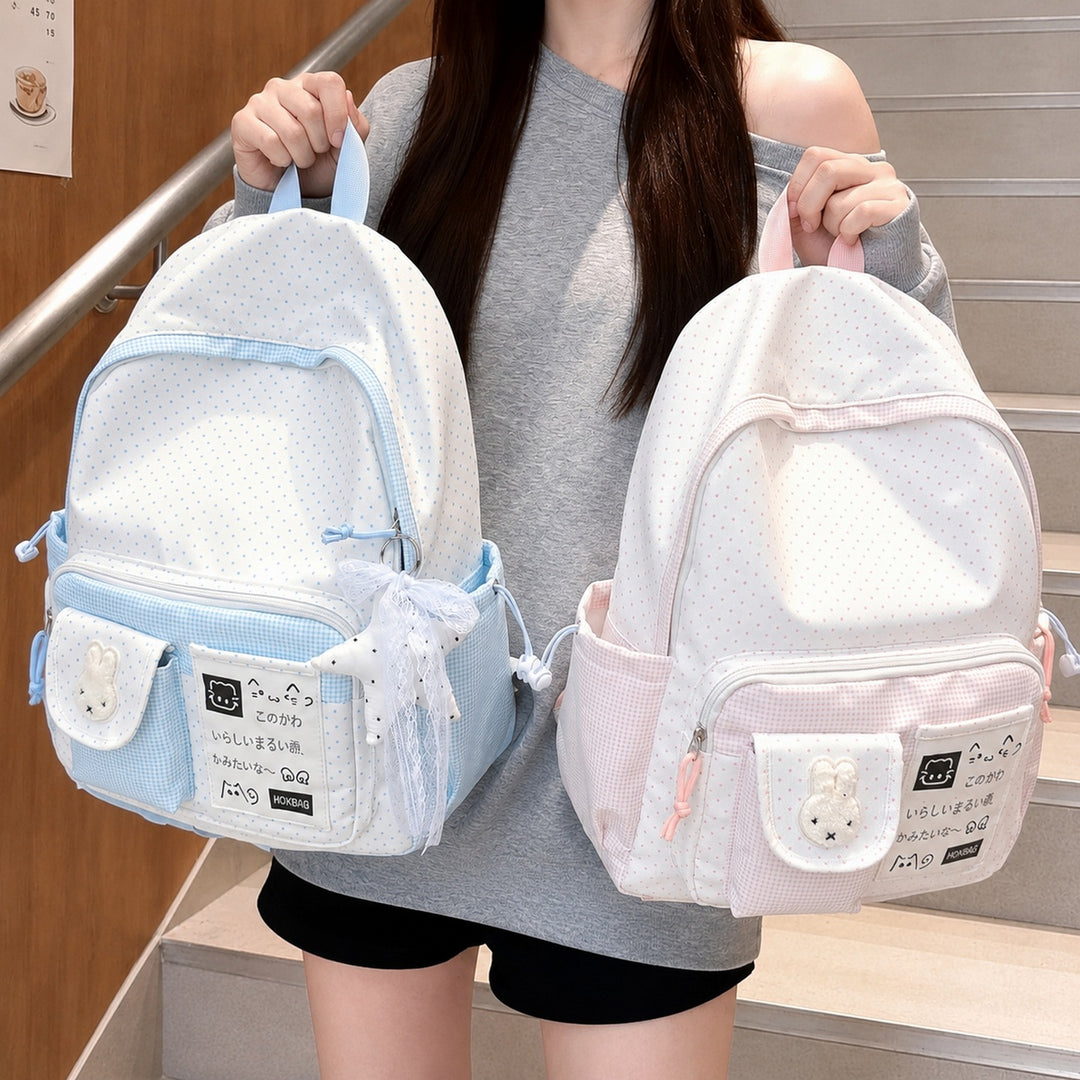Verspielt gepunkteter Rucksack Karnz