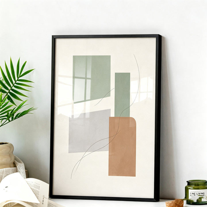 Eleganter Abstract Art Rahmen Druck für Zuhause