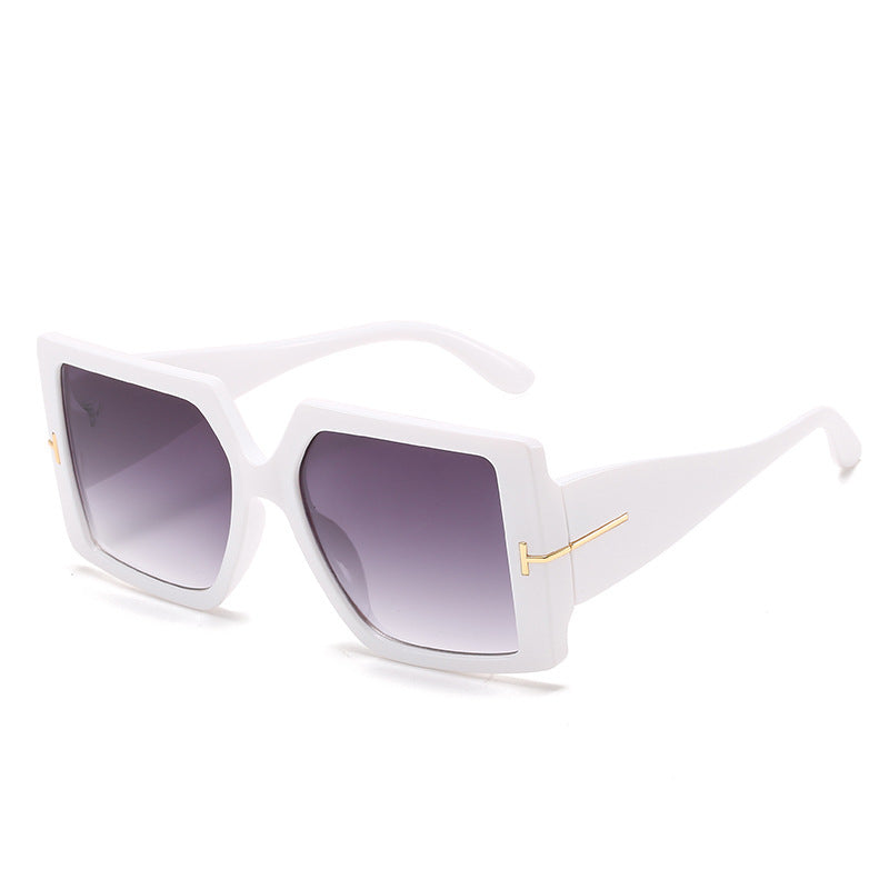 Oversized Geometrische Schild Sonnenbrille Karnz