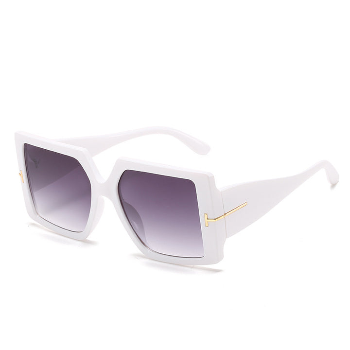 Oversized Geometrische Schild Sonnenbrille Karnz