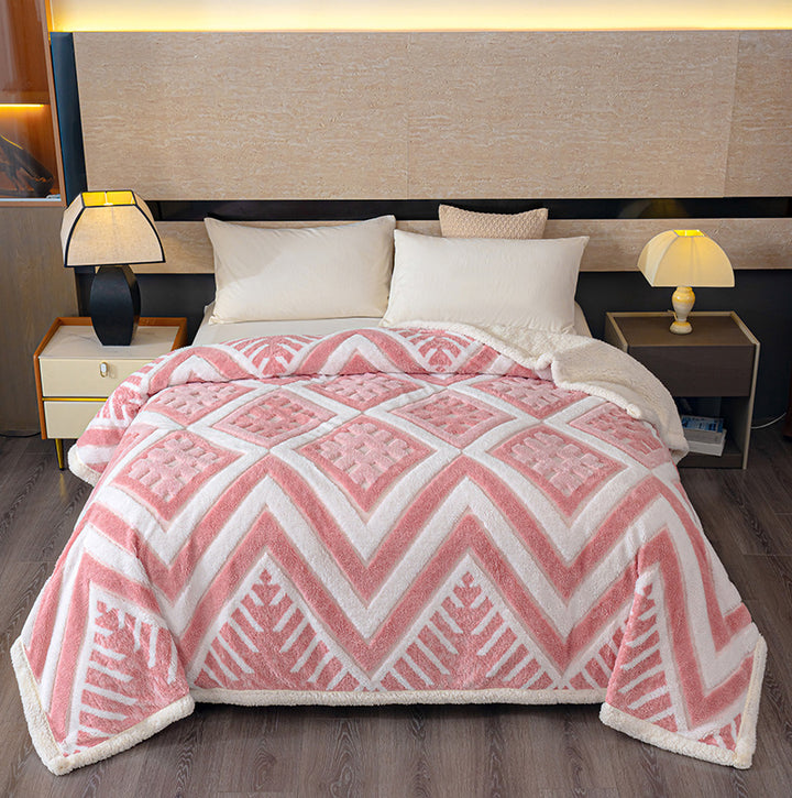 Geometrisches Muster Fleece Decke
